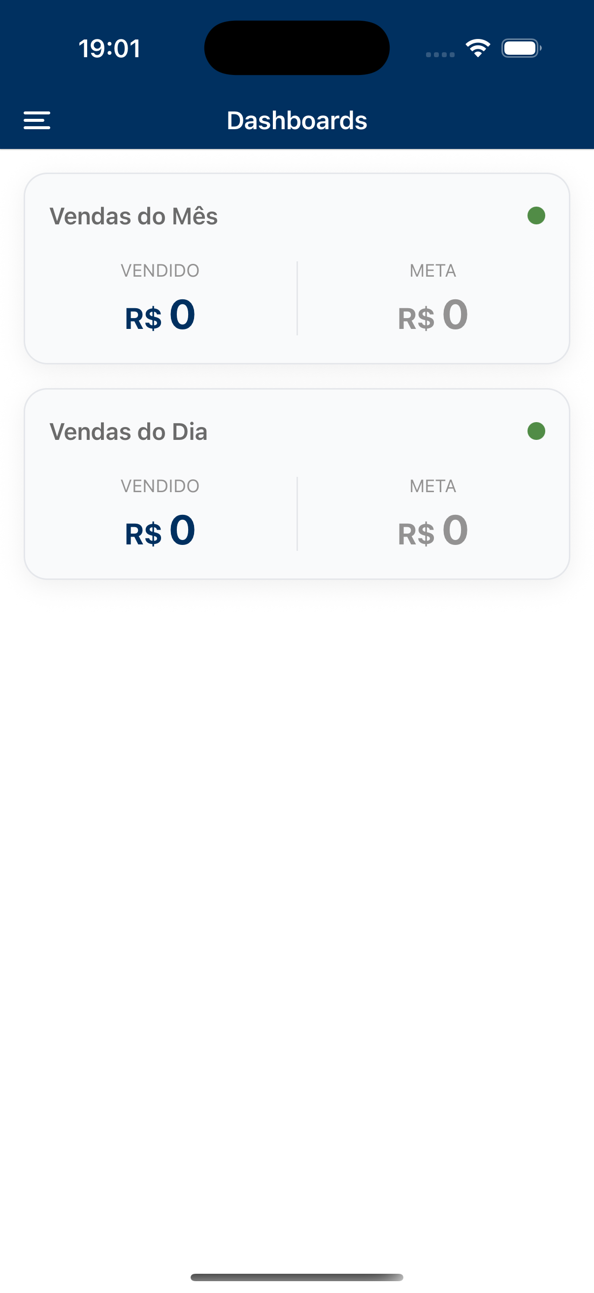 Dashboard de vendas no TrustHub